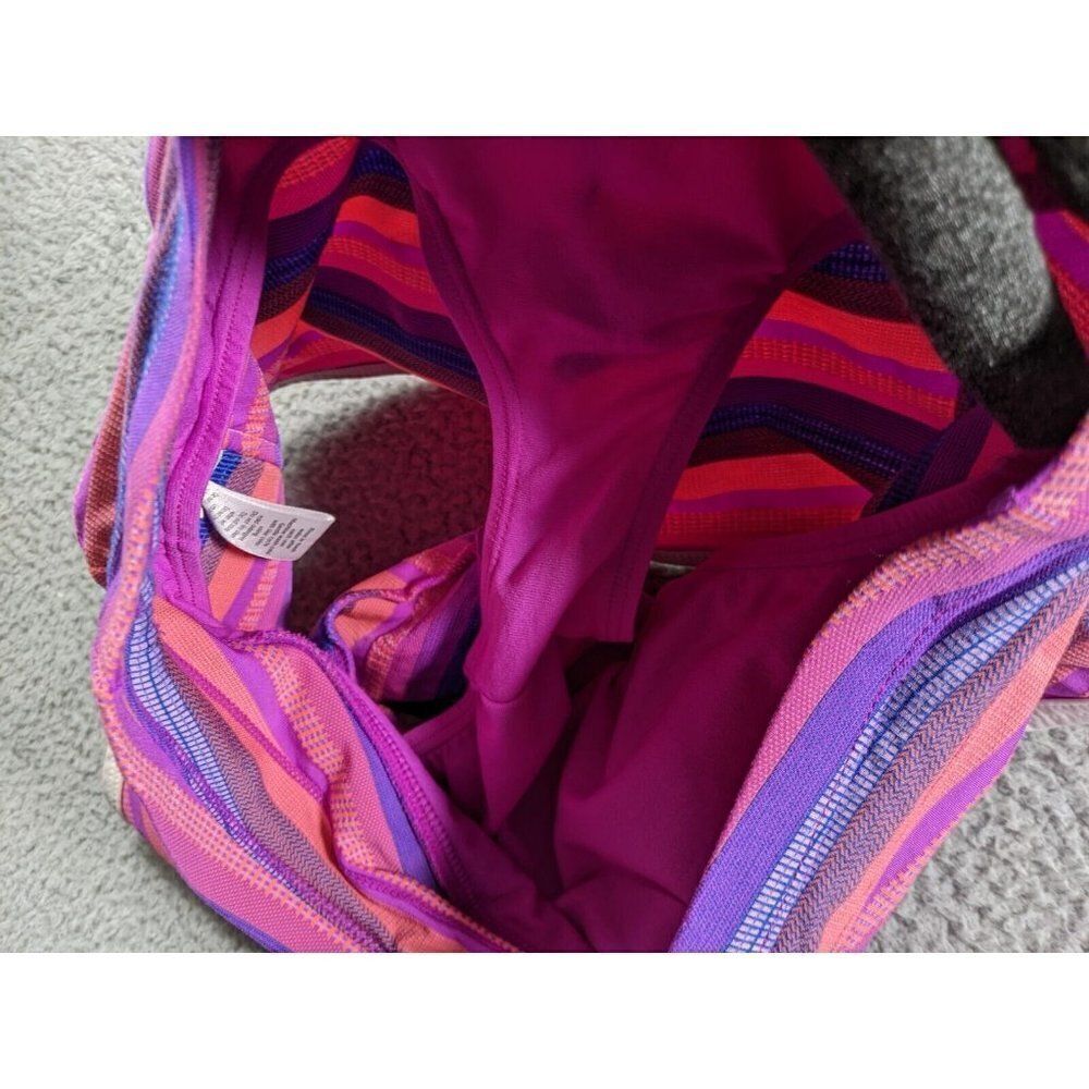 Athleta Shorts Womens Small Pink Purple Striped Athletic Running Liner Nylon - Picture 12 of 14